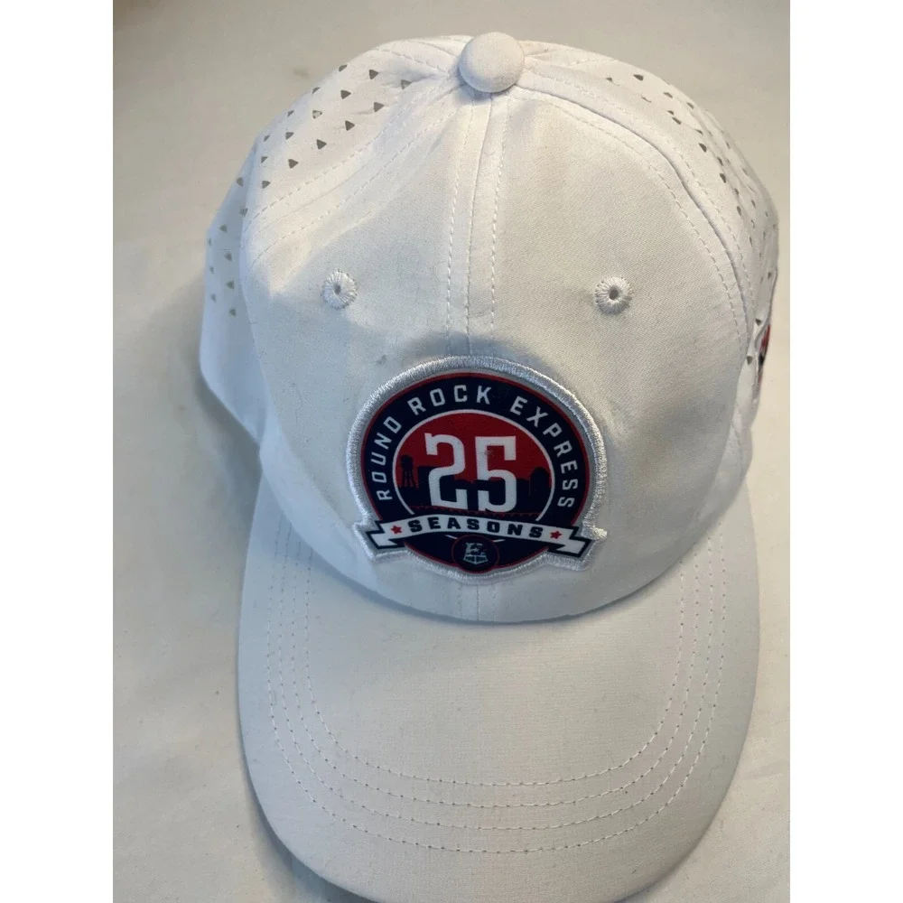 Round Rock Express Hat Logo Cap Nyle‎ Maxwell Promo Rangers White Snapback